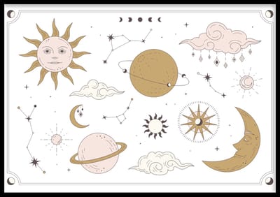 Poster Moon - Kinderkamer poster - Babykamer poster - Kinderkamer decoratie - 70x50 cm - WALLLL