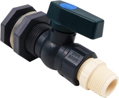 3/4 Inch PVC Spigot Regenwaterafvoer Kit met Bulkhead Fitting voor Wateropslag, Aquaria en Zwembaden