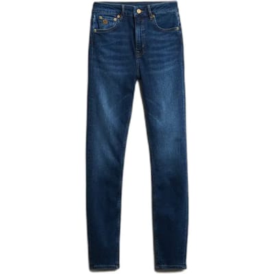 Superdry Organic Cotton High Rise Skinny Jeans Blue Grootte: 28/32
