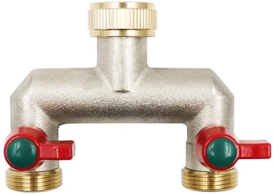 Allecto - 2 weg kraanwaterverdeler - tuinwaterverdeler - waterstroomregeling - 3/4 inch aansluiting - ideaal voor buitengebruik - perfect voor tuin...