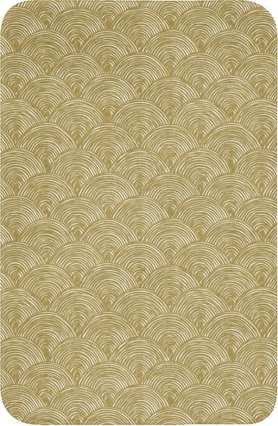 WC mat 40x60 cm - Antislip - Waaier - Geometrisch - Groen - Toiletmat - Vloermat - Douchemat - Toilet tapijt - Toiletmatten