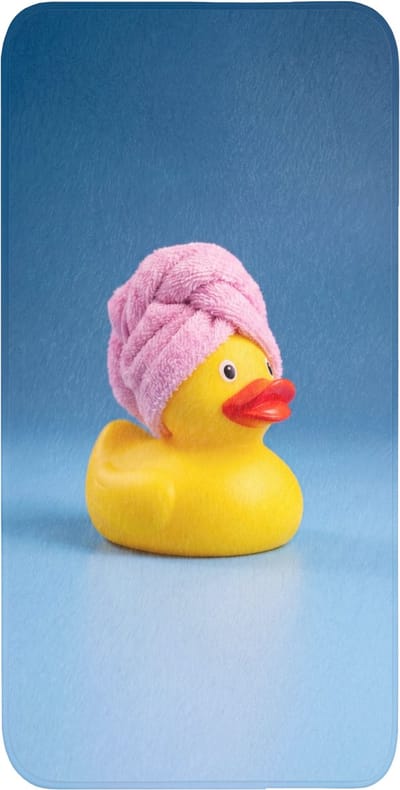 WC mat 60x120 cm - Antislip - Badeend - Handdoek - Blauw - Toiletmat - Vloermat - Douchemat - Toilet tapijt - Toiletmatten