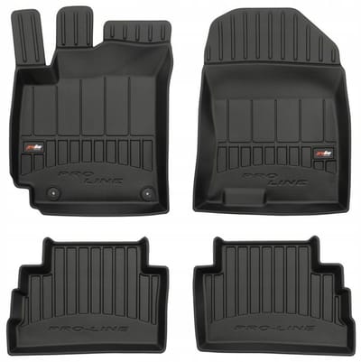 Frogum No.77 - Automatten 3D - Geschikt voor Hyundai Kona (2017-2023) - 4-delige set - Hoge rand 6cm - Niet voor EV