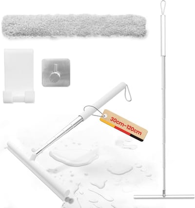 2-in-1 Douchewisser en Raamtrekker met Telescoopsteel - 120 cm - Perfect voor Badkamer en Ramen