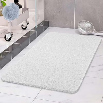 Antislip Douchemat met Afvoer - Zachte PVC-Luffa Badmat 60x60 cm