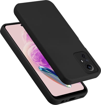 Cadorabo Hoesje geschikt voor Redmi Note 12S in LIQUID ZWART - Beschermhoes gemaakt van flexibel TPU silicone Case Cover