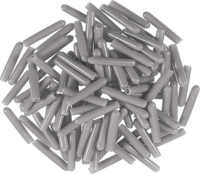 Vaatwasserrek Afdekdoppen - 100 Stuks - 3x25 mm - PVC Beschermhoes - Tandheugeldoppen - Universele Beschermdoppen voor Vaatwassers - Roestbescherming - Grijs