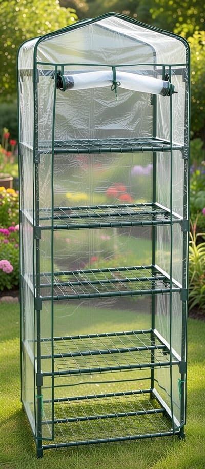 Awtools - Foliekas - 5 Niveaus - Roestvrij Staal - PVC Dekking - Roldeuren