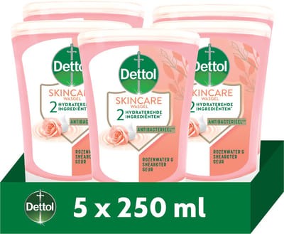 Dettol - Handzeep No Touch Navulling - Antibacterieel - Galamboter - 250ml x5 - Voordeelverpakking