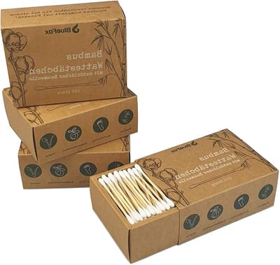 Bamboe Wattenstaafjes - Q tips katoen - Persoonlijke Hygiëne - 100% Biologisch Afbreekbaar - 800 stuks - Natuur