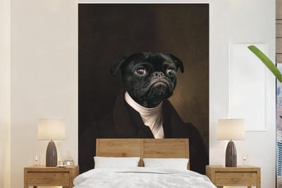 Behang - Fotobehang Oude Meesters - Hond - Dieren - Breedte 170 cm x hoogte 260 cm