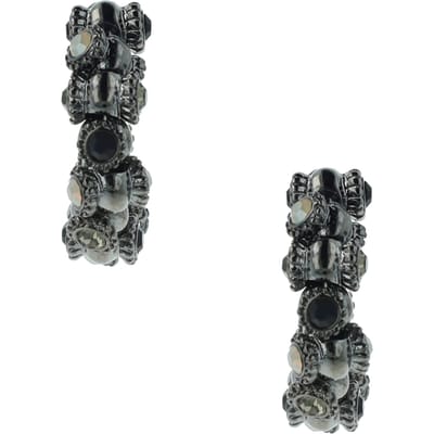 OTAZU Vintage Barrel Hoops Black Size: OS | Earrings Outlet | Dames | Zwart