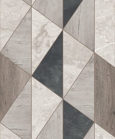 Dutch Wallcoverings - Arcadia- Vigo grijs/zwart - A65104