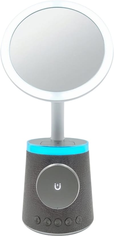 MaCooLy® Make Up Spiegel met LED Verlichting – LED Make-up Spiegel met Licht – Bluetooth Speaker & Qi Draadloos Opladen – Inclusief USB-C Oplaadkabel - Colour Changing LED - Moederdag - Cadeau