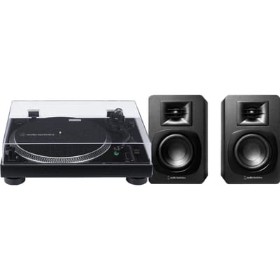 Audio Technica AT-LP120XUSB + Audio-Technica ATH-SP3X Zwart