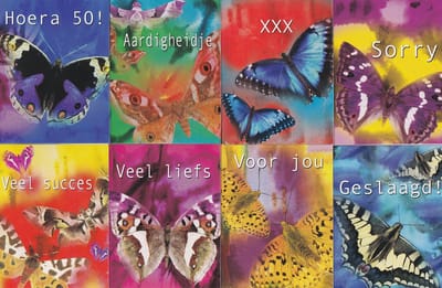 Bloemenkaartjes - 200 Stuks – Mini Kaartjes - 5 x 6.5 cm – Bloemist - Kadootjes - BK-007