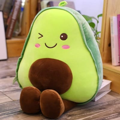 Schattige Avocado Pluche Kussen en Speelgoed - 3D Fruit Pluche Dier voor Decoratie en Cadeau (45cm)