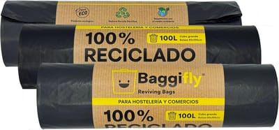 Vuilniszakken - Afvalzakken - Horeca Tuinieren - Zeer Robuust Gerecycled - 100 Liter 30 Stuks - Zwart