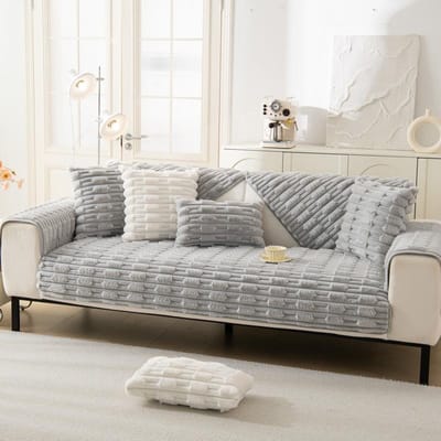 Winter Bankhoes Verdikken Pluche Antislip Bankkussen voor Woonkamer Zachte Universele Bankhoes L-vormig Hoekbankkussen 70x70cm 1pcs
