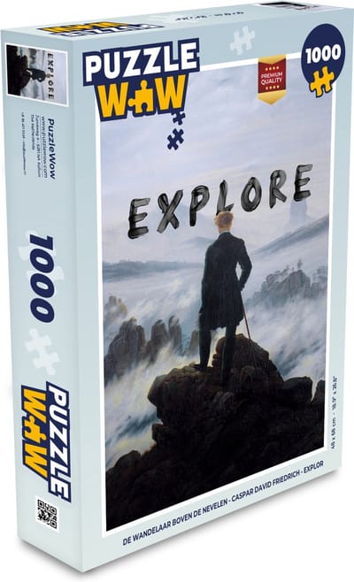 Puzzel De wandelaar boven de nevelen - Caspar David Friedrich - Explore - Legpuzzel - Puzzel 1000 stukjes volwassenen