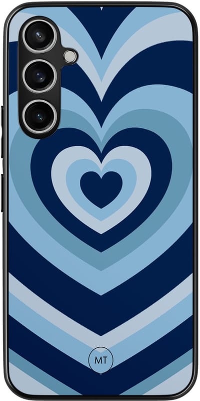 Hoesje geschikt voor Samsung Galaxy S23 FE - Hart blauw - TPU Hard Case Backcover - Blauw - Mooie Telefoonhoesjes