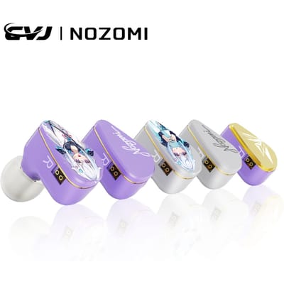 CVJ NOZOMI In-ear monitor-oortelefoons 2DD+1PD Nieuwe Planar 3 Unit HIFI-oordopjes Verwisselbare paneelmondstuk (Anime-samenwerking) NOZOMI-Purple