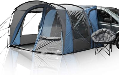 Vrijstaande busluifel 300 met Vloermat - Waterdichte tunneltent voor bus en Van - Ideaal voor camping