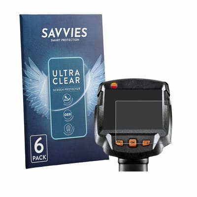 Savvies - Screenprotector voor Testo 872s - Folie Beschermfolie transparant 6 Stuks