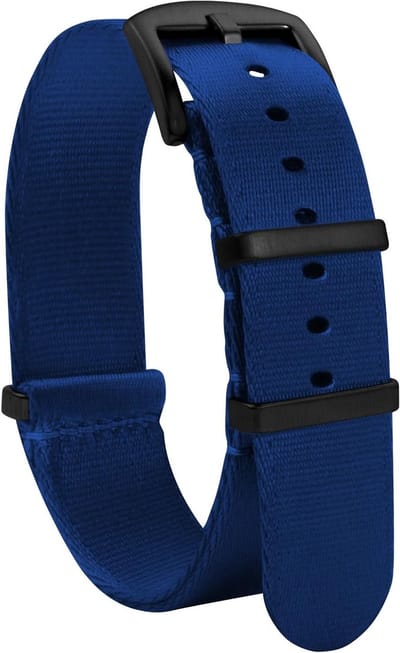 Nylon TStrap Nato Horlogeband voor Mannen en Vrouwen - Vervangende Soft Watchband met Sluiting - Geschikt voor 18mm, 20mm, 22mm en 24mm Horloges, Duurzaam en Comfortabel