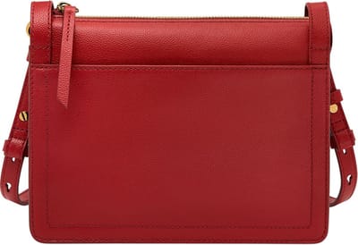 FOSSIL Leren Schoudertas Taryn Crossbody Bag Garnet Rood