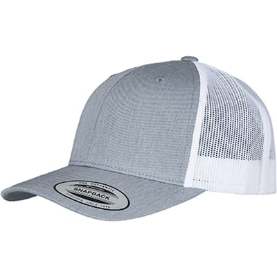 Flexfit Retro tweekleurige truckerpet (Heide Grijs/Wit)