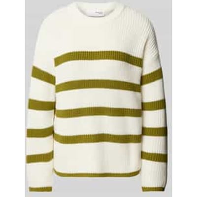 Gebreide pullover met extra brede schouders, model 'BLOOMIE'