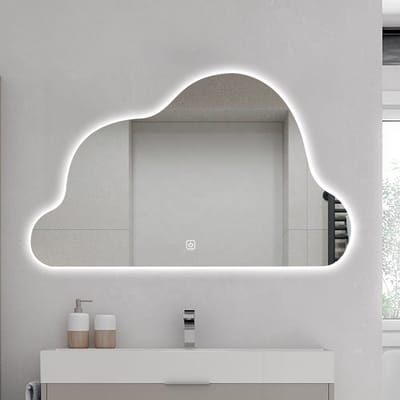 FENOMÉ Valencia “Wolk” spiegel 120x70cm met LED verlichting incl. spiegelverwarming en touch schakelaar