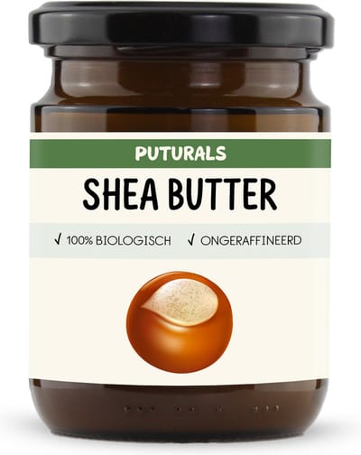 Puturals Shea Butter 100% Biologisch en Ongeraffineerd - 250ml - Shea Moisture bevat Vitamine A, E en F - Shea Butter voor Gezicht, Haar en Lichaam - Geschikt voor Droge en Gevoelige Huid
