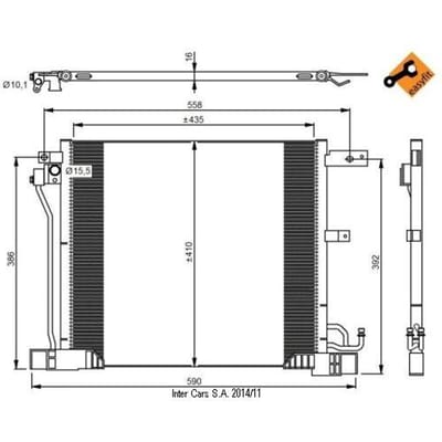 Condensator, airconditioning NRF 350040