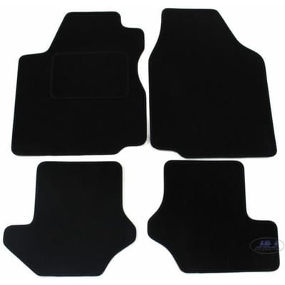 Tapis De Sol Noir Velours - J&J AUTOMOTIVE - Ford Fiesta 1996-2002 - Sur Mesure - Antidérapant - Imperméable noir