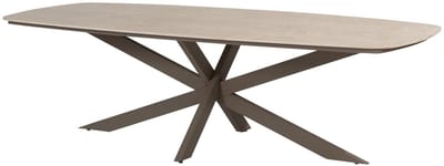 Nevada low dining tuintafel 250x105xH69 cm deens ovaal keramiek terre 4 Seasons Outdoor