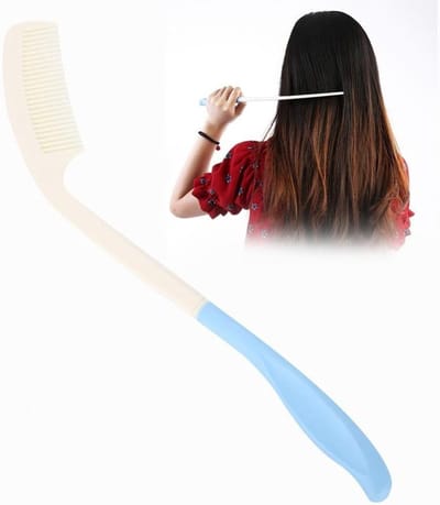 Zachte kam met lange handgreep, ergonomisch ontwerp, antislip en ideaal voor lang haar en styling