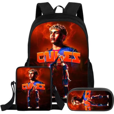 3-delige Set Rugzak L-Lamin Yamal Kinderen Student School Voetbalster Rugzak Beste Cadeau Schoudertas Etui's Boekentas