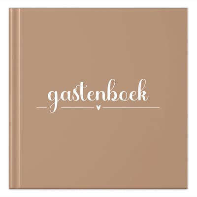 Fyllbooks - Gastenboek Invulboek - Universeel - Camel - 64 Pagina's