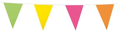 12x Vlaggenlijn Multikleur 10 meter - Verjaardag Feest Party Festival Poolparty Decoratie