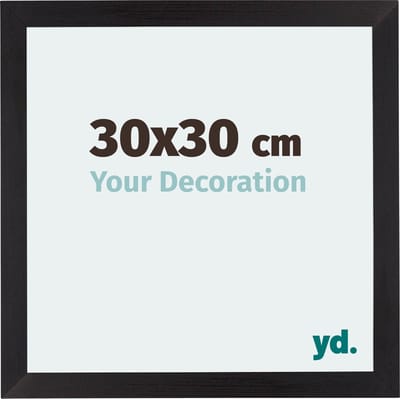 Your Decoration - Fotolijst 30x30 cm - MDF - Zwart Houtnerf - Mura