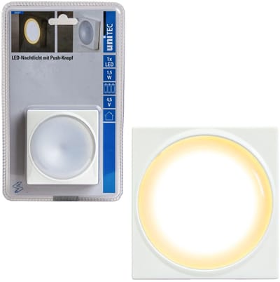 Unitec LED Nachtlicht met Knop Kast Meubel Keuken Onderbouw Kleeflamp Camping Licht