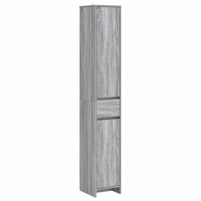 vidaXL - Badkamerkast - Grijs - Sonoma - 30 - x - 33 - x - 190 - cm - Bewerkt - hout