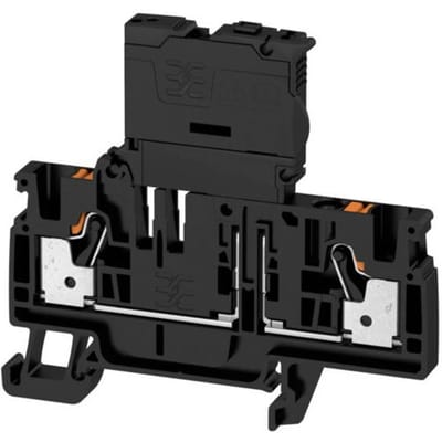 Weidmüller 2434380000 Zekering-serieklem 6.10 mm Spanveer Zwart 50 stuk(s)