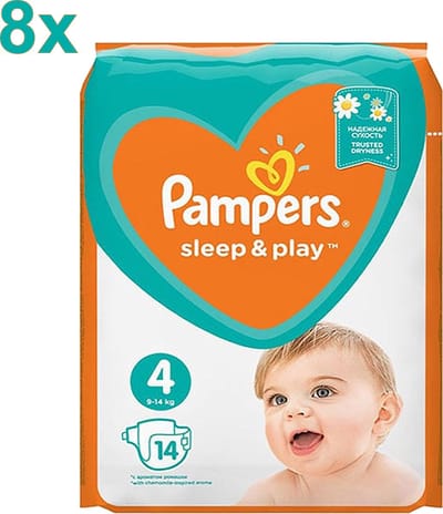 Pampers - Sleep & Play - Maat 4 - Maandbox - 112 luiers