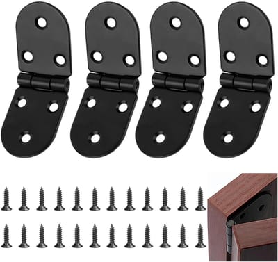 Dailygoods- Klapscharnier 180 Graden - Opvouwbaar - Zinklegering - 4 Stuks - Inclusief 24 Schroeven - Geschikt voor Meubels - Meubelscharnier