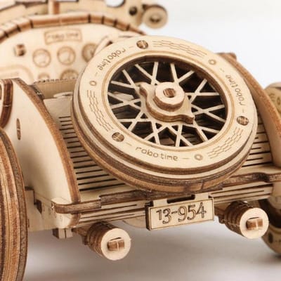 Robotime Grand Prix Wagen Modelbouw Bouwpakket Hout 3D Puzzel Tieners Volwassenen