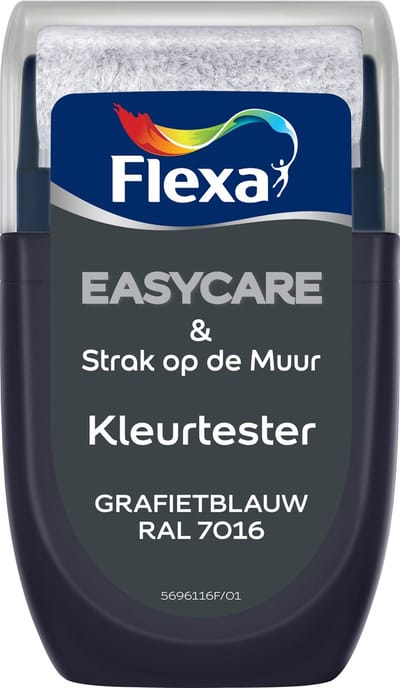 Flexa Strak Op De Muur Verftester - Mat - Grafietblauw / Ral 7016 - 30ml