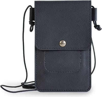 Telefoontasje MOOS - Crossbody - Zwart - Appelleer - Duurzaam